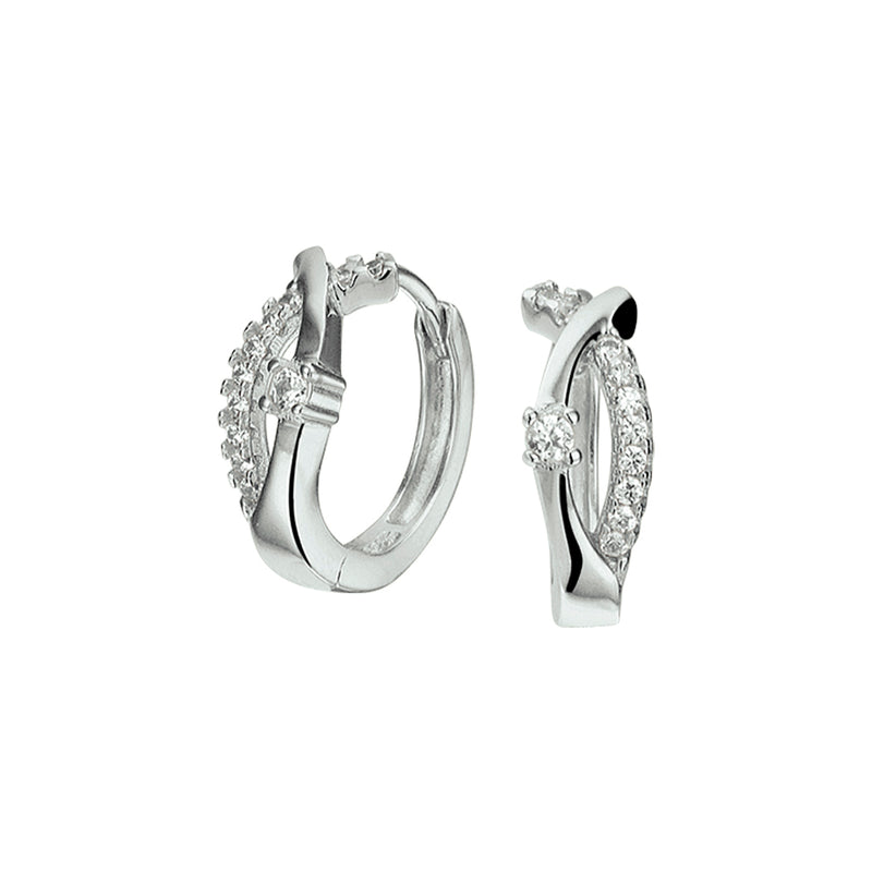 vDam Klapoorringen Zirkonia Zilver Gerhodineerd 1326992