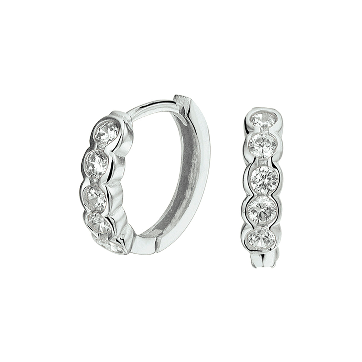 vDam Klapoorringen Zirkonia Zilver Gerhodineerd 1326993