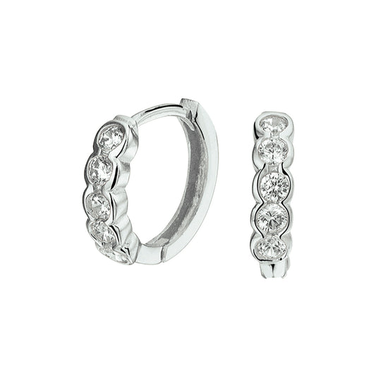 vDam Klapoorringen Zirkonia Zilver Gerhodineerd 1326993
