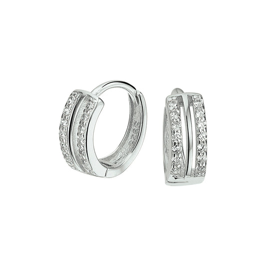 vDam Klapoorringen Zirkonia Zilver Gerhodineerd 1326994