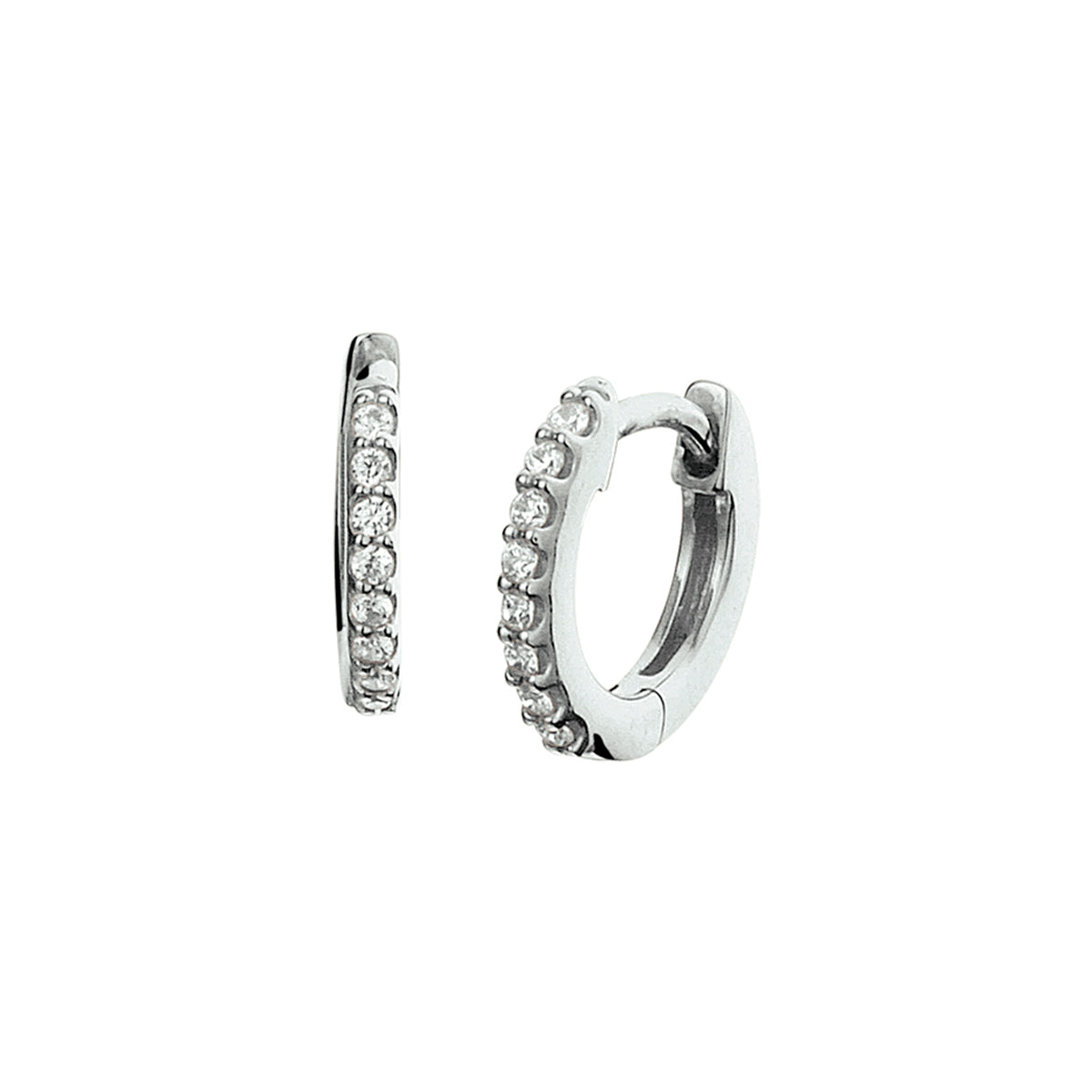 vDam Klapoorringen Zirkonia Zilver Gerhodineerd 1327907