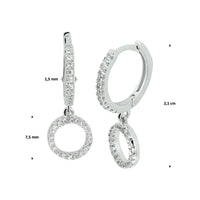 vDam Klapoorringen Zirkonia Zilver Gerhodineerd 1328362