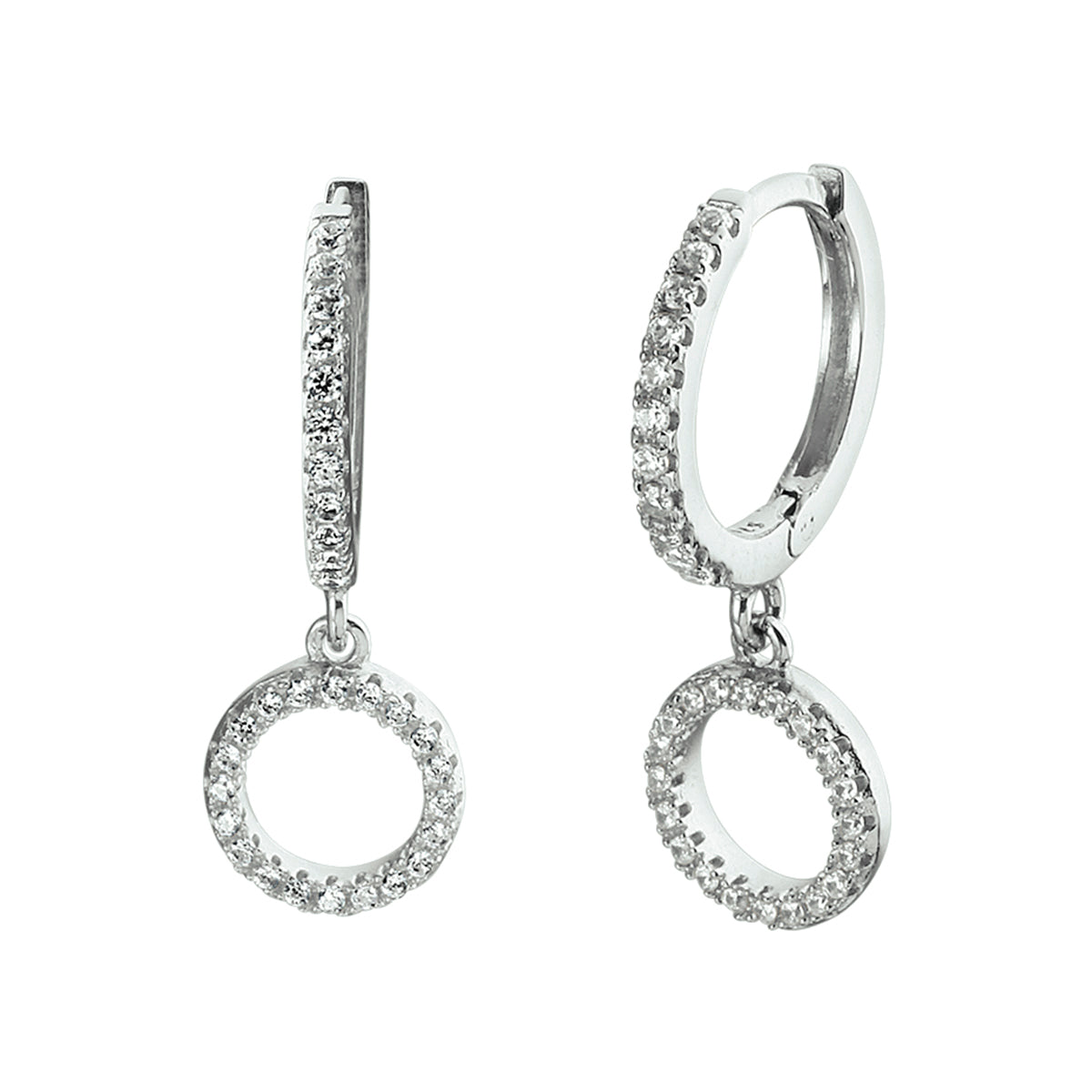 vDam Klapoorringen Zirkonia Zilver Gerhodineerd 1328362