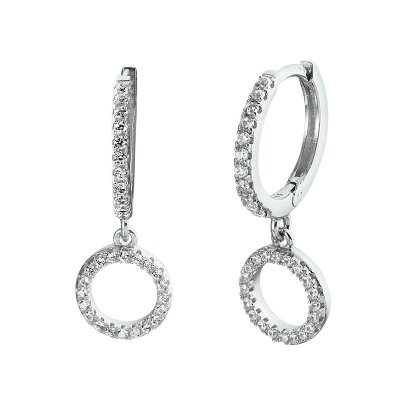 vDam Klapoorringen Zirkonia Zilver Gerhodineerd 1328362