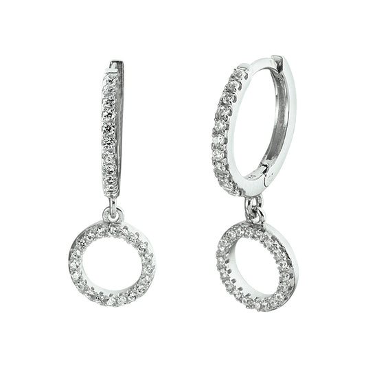 vDam Klapoorringen Zirkonia Zilver Gerhodineerd 1328362