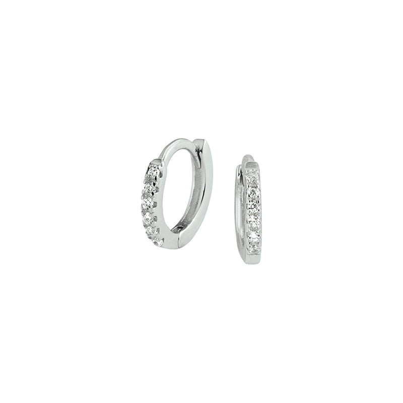 vDam Klapoorringen Zirkonia Zilver Gerhodineerd 1328398