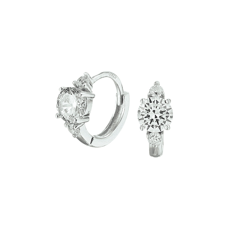 vDam Klapoorringen Zirkonia Zilver Gerhodineerd 1329093