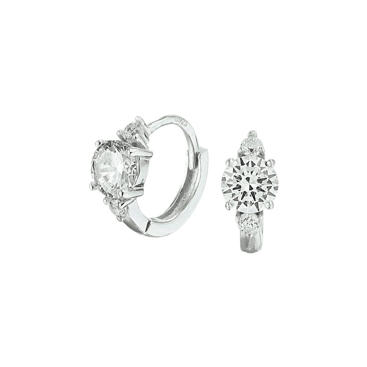 vDam Klapoorringen Zirkonia Zilver Gerhodineerd 1332702