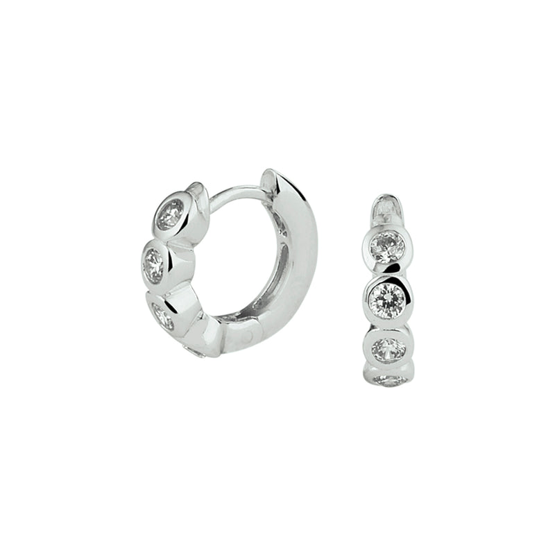 vDam Klapoorringen Zirkonia Zilver Gerhodineerd 1332687