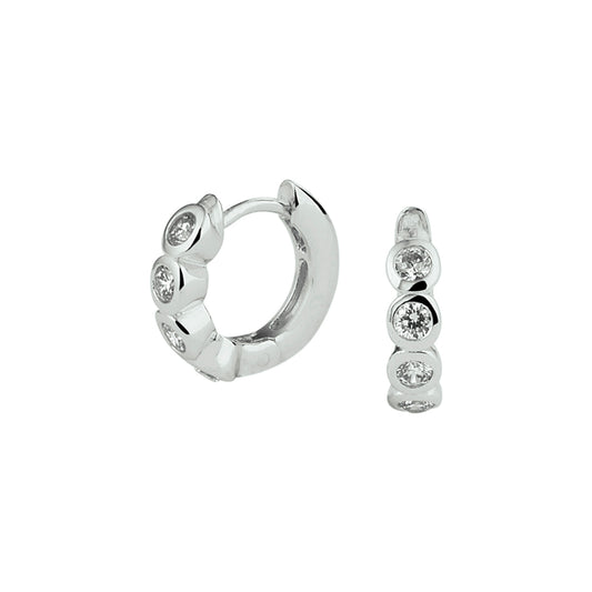 vDam Klapoorringen Zirkonia Zilver Gerhodineerd 1332687