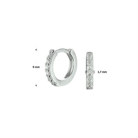 vDam Klapoorringen Zirkonia Zilver Gerhodineerd 1331368