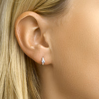 vDam Klapoorringen Zirkonia Zilver Gerhodineerd 1331369