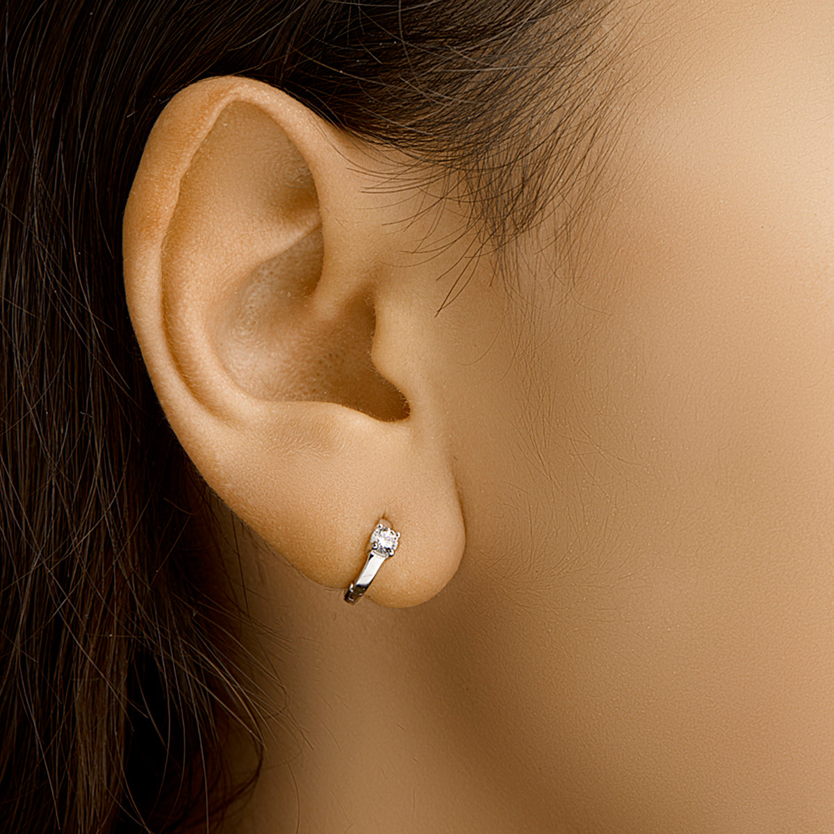 vDam Klapoorringen Zirkonia Zilver Gerhodineerd 1331369