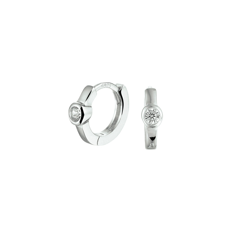 vDam Klapoorringen Zirkonia Zilver Gerhodineerd 1331370