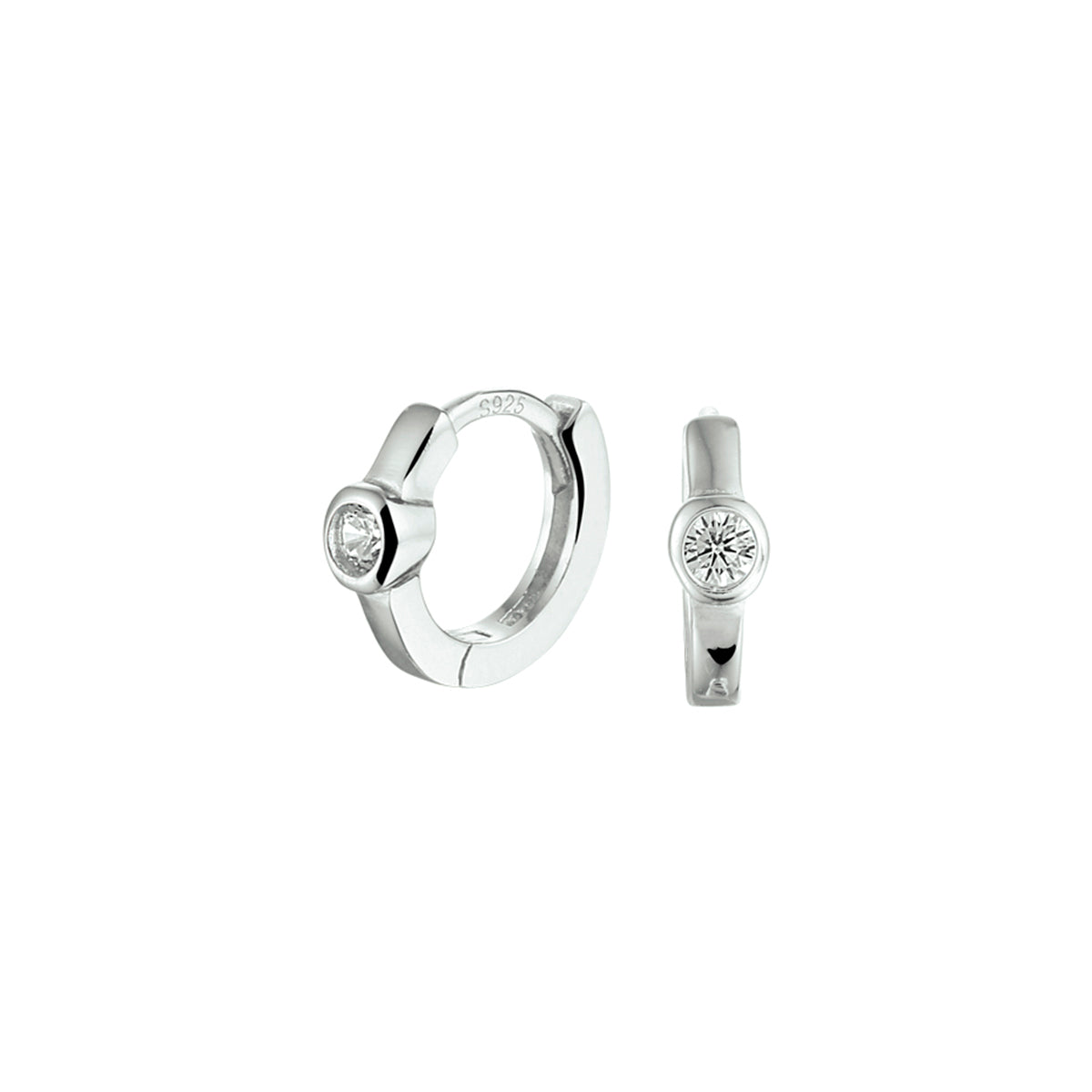 vDam Klapoorringen Zirkonia Zilver Gerhodineerd 1332683