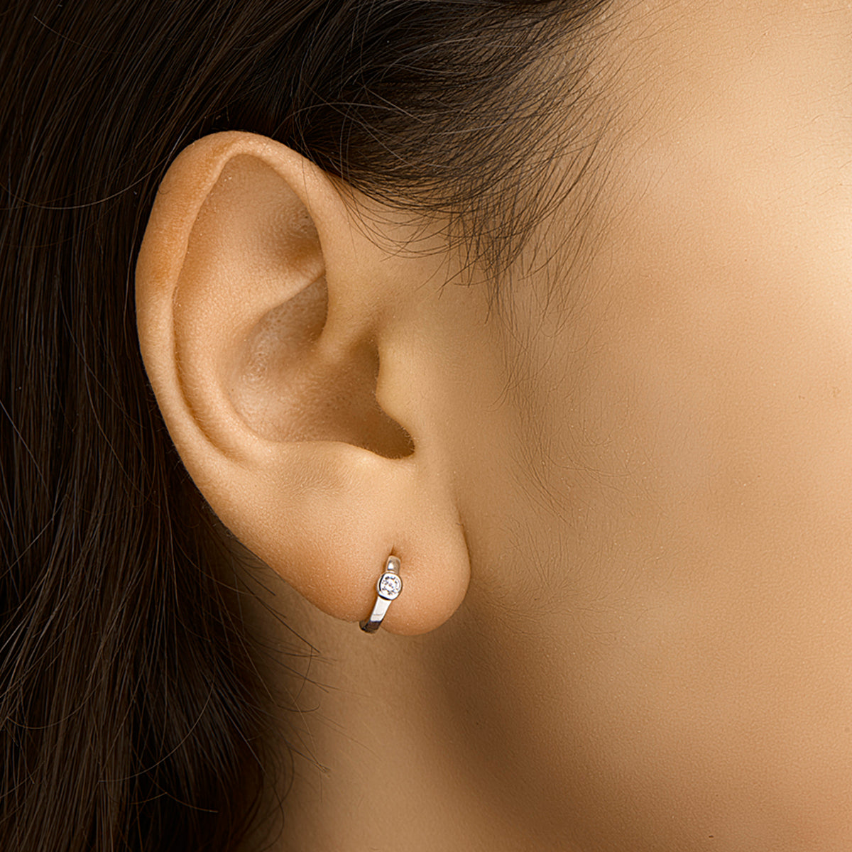 vDam Klapoorringen Zirkonia Zilver Gerhodineerd 1331370