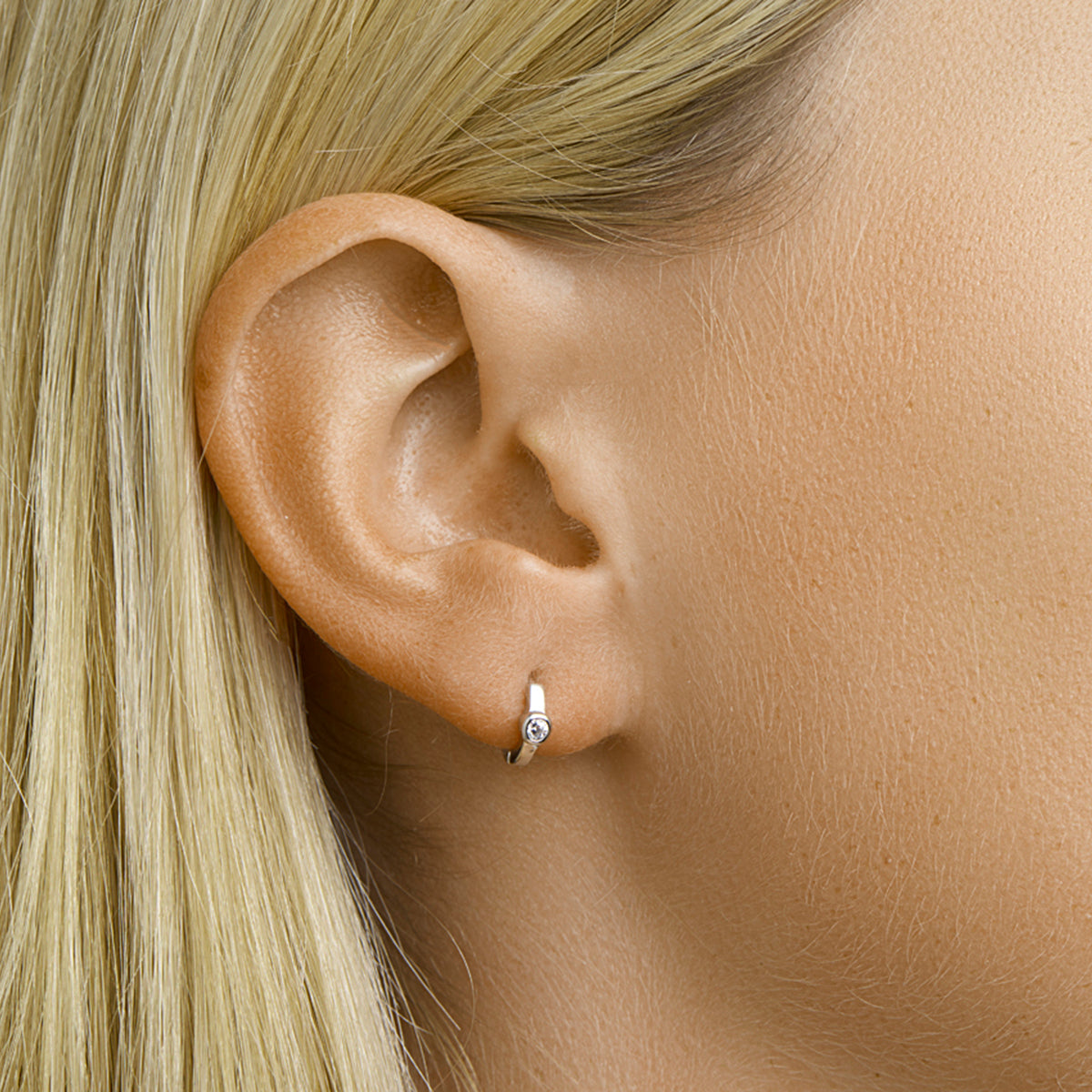 vDam Klapoorringen Zirkonia Zilver Gerhodineerd 1331370