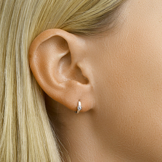 vDam Klapoorringen Zirkonia Zilver Gerhodineerd 1331370