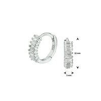 vDam Klapoorringen Zirkonia Zilver Gerhodineerd 1331969