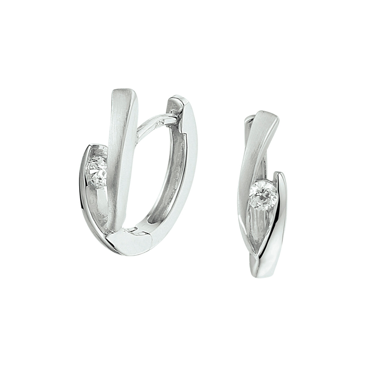 vDam Klapoorringen Zirkonia Zilver Gerhodineerd 1332214