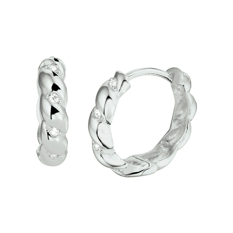 vDam Klapoorringen Zirkonia Zilver Gerhodineerd 1332826