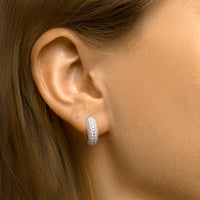 vDam Klapoorringen Zirkonia Zilver Gerhodineerd 1333513