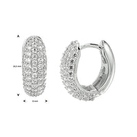 vDam Klapoorringen Zirkonia Zilver Gerhodineerd 1333513