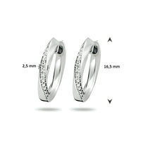 vDam Klapoorringen Zirkonia Zilver Gerhodineerd 1333626