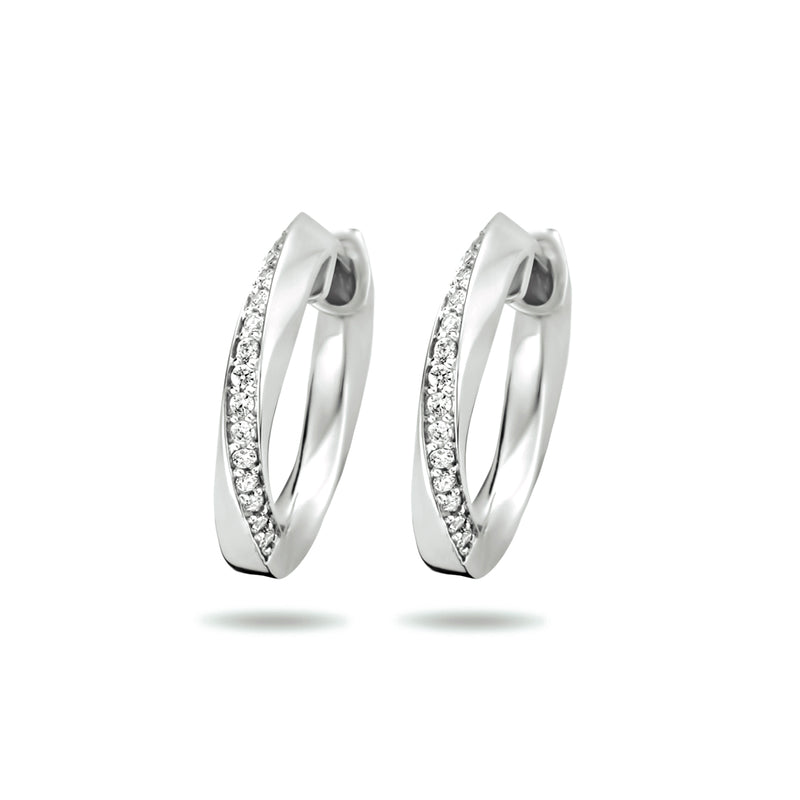 vDam Klapoorringen Zirkonia Zilver Gerhodineerd 1333626