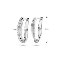 vDam Klapoorringen Zirkonia Zilver Gerhodineerd 1334801