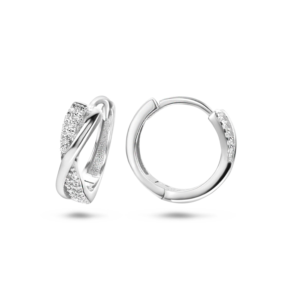 vDam Klapoorringen Zirkonia Zilver Gerhodineerd 1334895