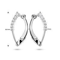 vDam Klapoorringen Zirkonia Zilver Gerhodineerd 1335288