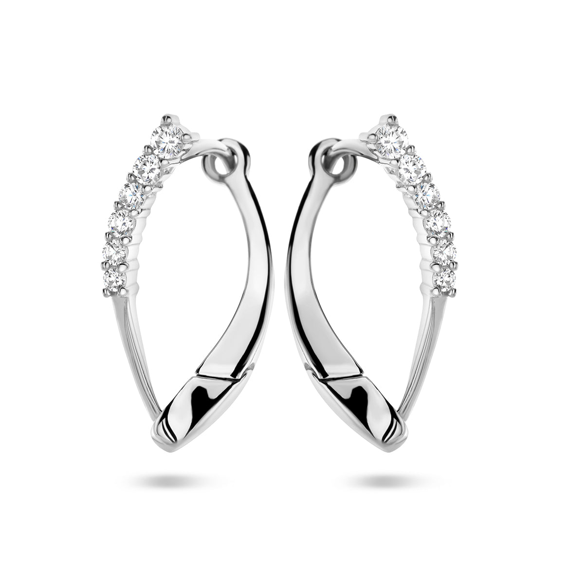 vDam Klapoorringen Zirkonia Zilver Gerhodineerd 1335288