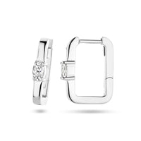 vDam Klapoorringen Zirkonia Zilver Gerhodineerd 1335701