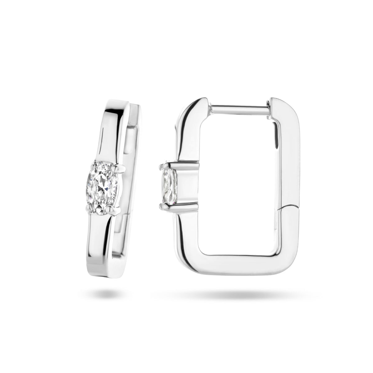 vDam Klapoorringen Zirkonia Zilver Gerhodineerd 1335701