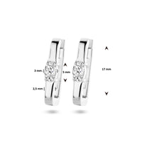 vDam Klapoorringen Zirkonia Zilver Gerhodineerd 1335701