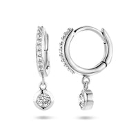 vDam Klapoorringen Zirkonia Zilver Gerhodineerd 1336575