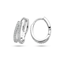 vDam Klapoorringen Zirkonia Zilver Gerhodineerd 1336837