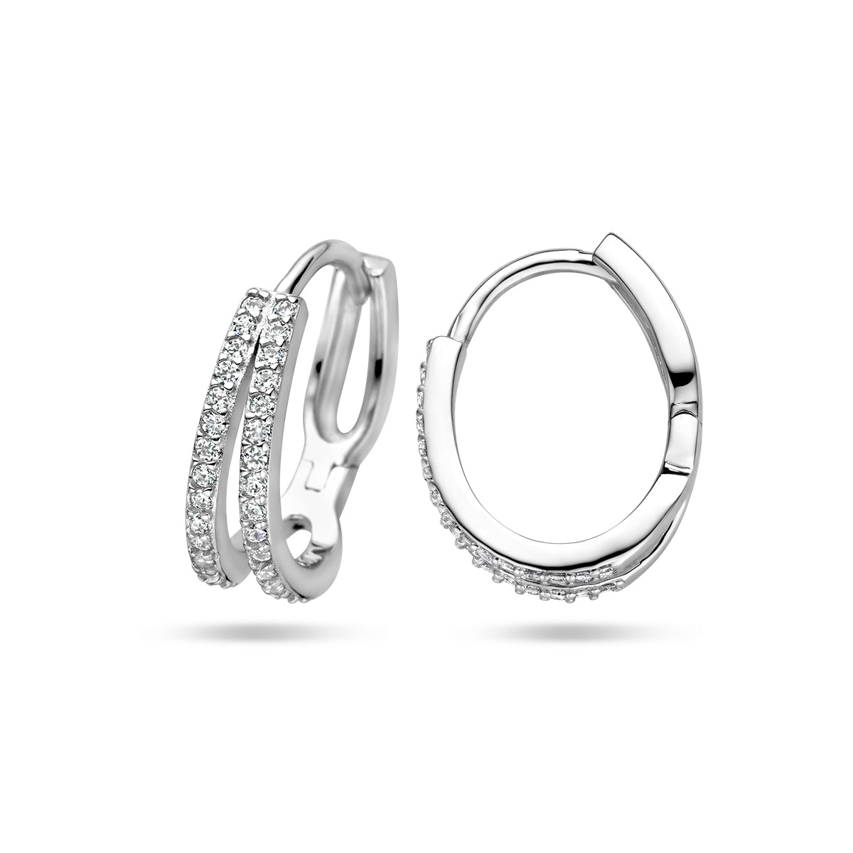 vDam Klapoorringen Zirkonia Zilver Gerhodineerd 1336837
