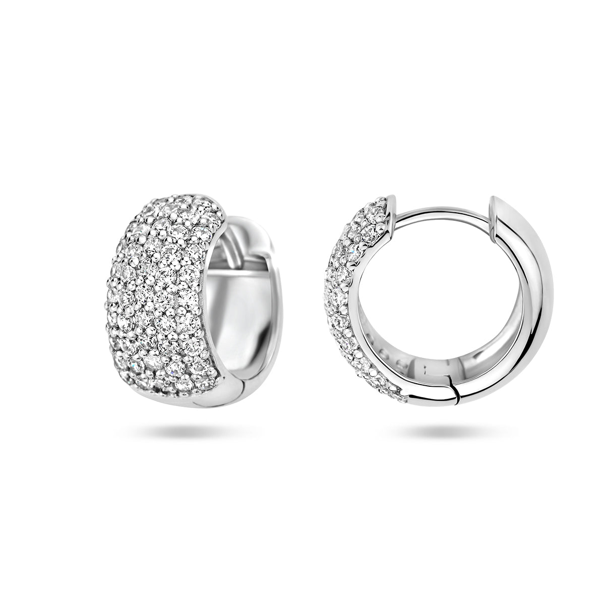 vDam Klapoorringen Zirkonia Zilver Gerhodineerd 1336943