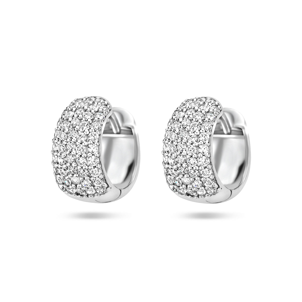 vDam Klapoorringen Zirkonia Zilver Gerhodineerd 1336943