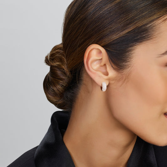 vDam Klapoorringen Zirkonia Zilver Gerhodineerd 1336949