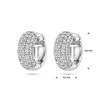 vDam Klapoorringen Zirkonia Zilver Gerhodineerd 1336949