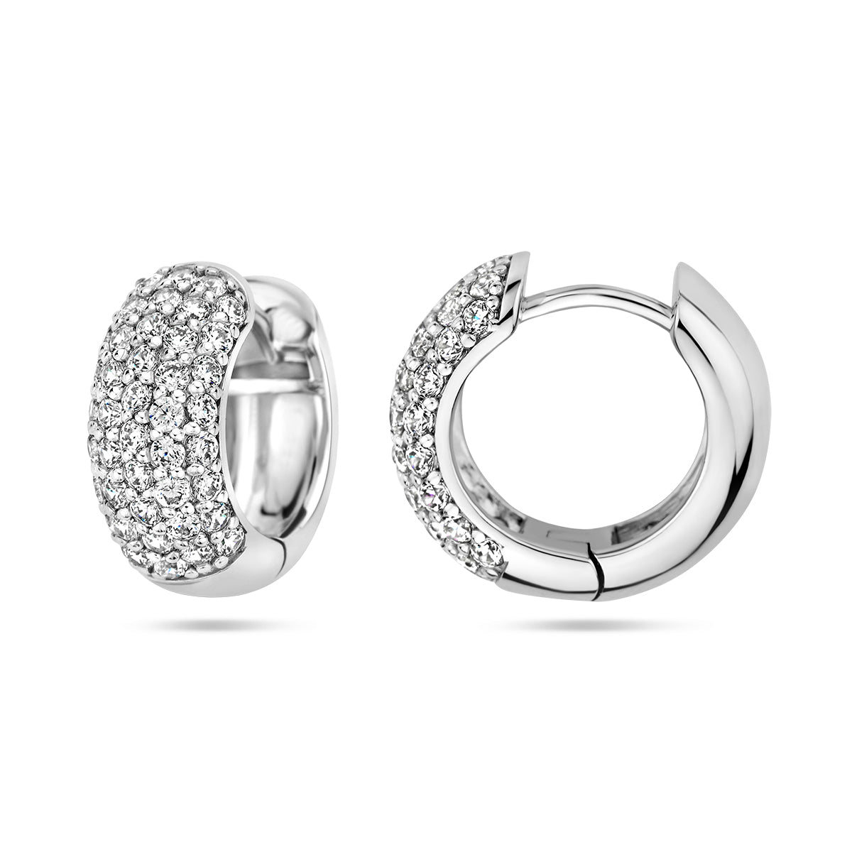 vDam Klapoorringen Zirkonia Zilver Gerhodineerd 1336949