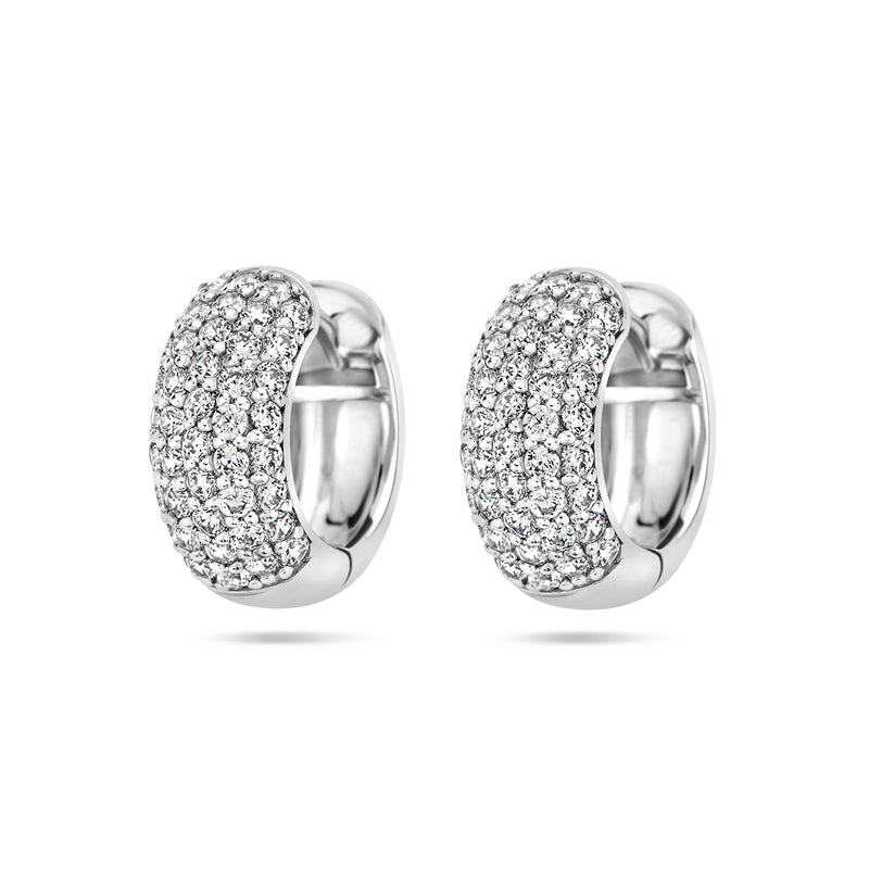 vDam Klapoorringen Zirkonia Zilver Gerhodineerd 1336949