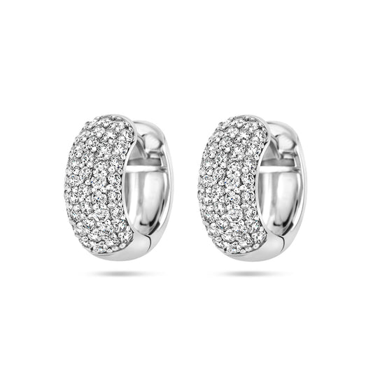 vDam Klapoorringen Zirkonia Zilver Gerhodineerd 1336949