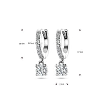 vDam Klapoorringen Zirkonia Zilver Gerhodineerd 1337682