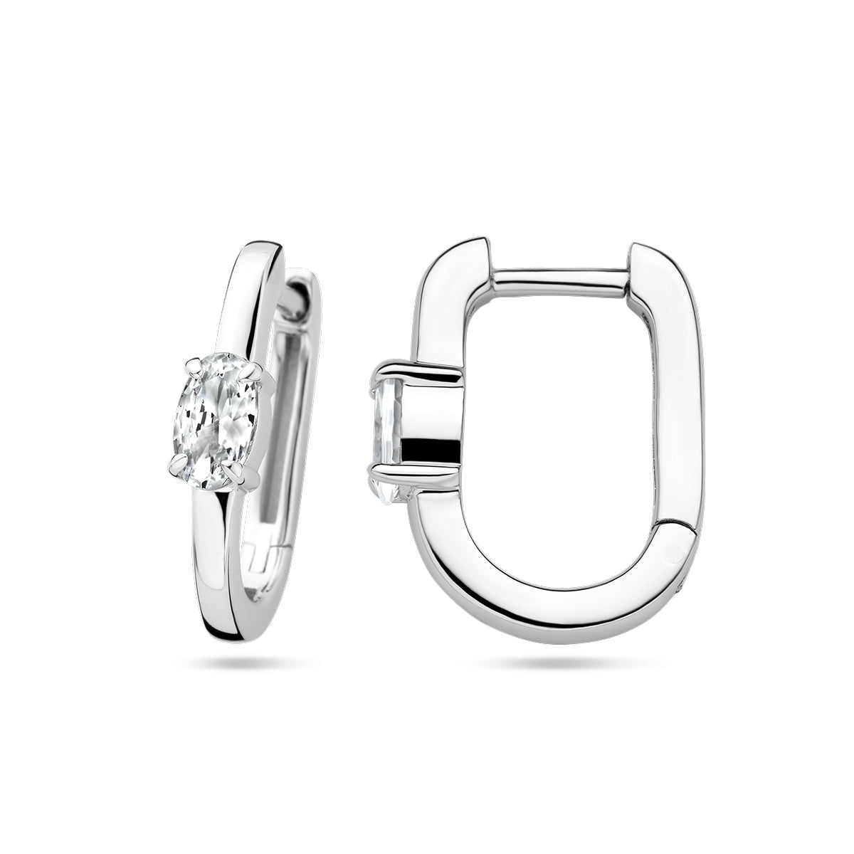 vDam Klapoorringen Zirkonia Zilver Gerhodineerd 1337695