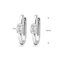 vDam Klapoorringen Zirkonia Zilver Gerhodineerd 1337695