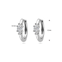 vDam Klapoorringen Zirkonia Zilver Gerhodineerd 1337787